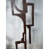 RARA COPPIA SCULTURA Roberto Aloi 1970 FERRO DESIGN ASTATTO OPERA D'ARTE TOTEM