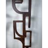 RARA COPPIA SCULTURA Roberto Aloi 1970 FERRO DESIGN ASTATTO OPERA D'ARTE TOTEM
