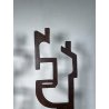 RARA COPPIA SCULTURA Roberto Aloi 1970 FERRO DESIGN ASTATTO OPERA D'ARTE TOTEM