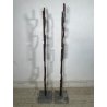 RARA COPPIA SCULTURA Roberto Aloi 1970 FERRO DESIGN ASTATTO OPERA D'ARTE TOTEM