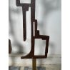 RARA COPPIA SCULTURA Roberto Aloi 1970 FERRO DESIGN ASTATTO OPERA D'ARTE TOTEM