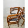 ANTICA COPPIA POLTRONA POZZETTO POLTRONCINE SEDIE LEGNO NOCE EPOCA 1800 STOFFA
