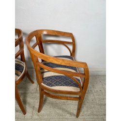 ANTICA COPPIA POLTRONA POZZETTO POLTRONCINE SEDIE LEGNO NOCE EPOCA 1800 STOFFA