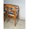ANTICA COPPIA POLTRONA POZZETTO POLTRONCINE SEDIE LEGNO NOCE EPOCA 1800 STOFFA