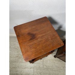 ANTICA COPPIA COMODINO LEGNO NOCE epoca 1800 CASSETTO ANTA RIPIANO ALZATA OLD