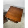 ANTICA COPPIA COMODINO LEGNO NOCE epoca 1800 CASSETTO ANTA RIPIANO ALZATA OLD