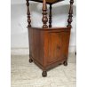ANTICA COPPIA COMODINO LEGNO NOCE epoca 1800 CASSETTO ANTA RIPIANO ALZATA OLD