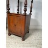 ANTICA COPPIA COMODINO LEGNO NOCE epoca 1800 CASSETTO ANTA RIPIANO ALZATA OLD