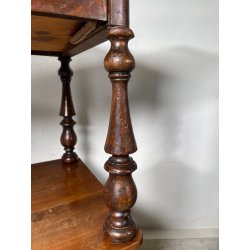 ANTICA COPPIA COMODINO LEGNO NOCE epoca 1800 CASSETTO ANTA RIPIANO ALZATA OLD