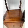 ANTICA COPPIA COMODINO LEGNO NOCE epoca 1800 CASSETTO ANTA RIPIANO ALZATA OLD