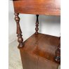ANTICA COPPIA COMODINO LEGNO NOCE epoca 1800 CASSETTO ANTA RIPIANO ALZATA OLD