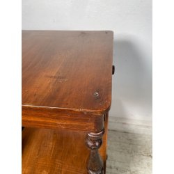 ANTICA COPPIA COMODINO LEGNO NOCE epoca 1800 CASSETTO ANTA RIPIANO ALZATA OLD