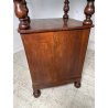 ANTICA COPPIA COMODINO LEGNO NOCE epoca 1800 CASSETTO ANTA RIPIANO ALZATA OLD