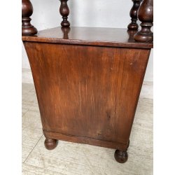 ANTICA COPPIA COMODINO LEGNO NOCE epoca 1800 CASSETTO ANTA RIPIANO ALZATA OLD