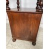 ANTICA COPPIA COMODINO LEGNO NOCE epoca 1800 CASSETTO ANTA RIPIANO ALZATA OLD