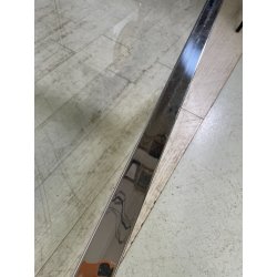 GRANDE TAVOLO DA SALOTTO VINTAGE ANNI 70 ACCIAIO VETRO CROMATO TAVOLINO DA FUMO