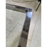 GRANDE TAVOLO DA SALOTTO VINTAGE ANNI 70 ACCIAIO VETRO CROMATO TAVOLINO DA FUMO