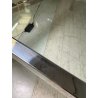 GRANDE TAVOLO DA SALOTTO VINTAGE ANNI 70 ACCIAIO VETRO CROMATO TAVOLINO DA FUMO