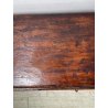 ANTICA PICCOLA CASSAPANCA FORZIERE DOPPIA SERRATURA legno NOCE 97 cm epoca 1700