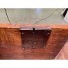ANTICA PICCOLA CASSAPANCA FORZIERE DOPPIA SERRATURA legno NOCE 97 cm epoca 1700