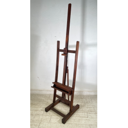 ANTICO CAVALLETTO DA PITTORE LEGNO DI NOCE ORIENTABILE PORTA QUADRO DIPINGERE