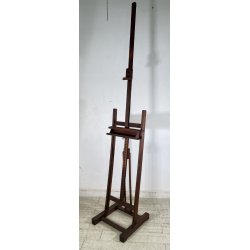 ANTICO CAVALLETTO DA PITTORE LEGNO DI NOCE ORIENTABILE PORTA QUADRO DIPINGERE
