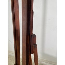 ANTICO CAVALLETTO DA PITTORE LEGNO DI NOCE ORIENTABILE PORTA QUADRO DIPINGERE