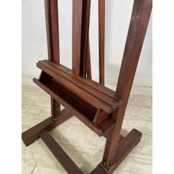 ANTICO CAVALLETTO DA PITTORE LEGNO DI NOCE ORIENTABILE PORTA QUADRO DIPINGERE