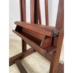 ANTICO CAVALLETTO DA PITTORE LEGNO DI NOCE ORIENTABILE PORTA QUADRO DIPINGERE