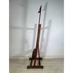 ANTICO CAVALLETTO DA PITTORE LEGNO DI NOCE ORIENTABILE PORTA QUADRO DIPINGERE