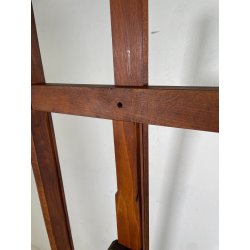 ANTICO CAVALLETTO DA PITTORE LEGNO DI NOCE ORIENTABILE PORTA QUADRO DIPINGERE