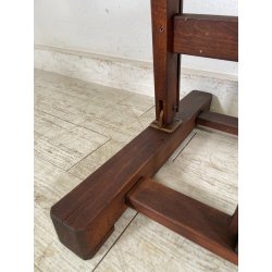 ANTICO CAVALLETTO DA PITTORE LEGNO DI NOCE ORIENTABILE PORTA QUADRO DIPINGERE