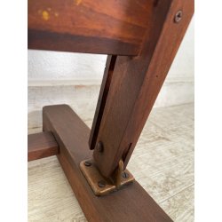 ANTICO CAVALLETTO DA PITTORE LEGNO DI NOCE ORIENTABILE PORTA QUADRO DIPINGERE