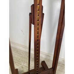 ANTICO CAVALLETTO DA PITTORE LEGNO DI NOCE ORIENTABILE PORTA QUADRO DIPINGERE