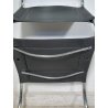 SEDIA VINTAGE METALLO CROMATO NERA Ludwig Mies Van Der Rohe MR10 CHAIR DESIGN