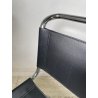 SEDIA VINTAGE METALLO CROMATO NERA Ludwig Mies Van Der Rohe MR10 CHAIR DESIGN