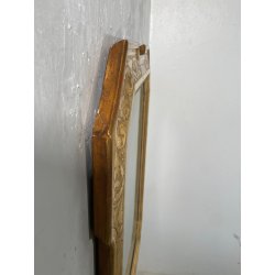 ANTICA SPECCHIERA VASSOIO CORNICE DORATA 1800 SPECCHIO LEGNO FOGLIA ORO DECORO