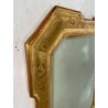 ANTICA SPECCHIERA VASSOIO CORNICE DORATA 1800 SPECCHIO LEGNO FOGLIA ORO DECORO