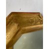 ANTICA SPECCHIERA VASSOIO CORNICE DORATA 1800 SPECCHIO LEGNO FOGLIA ORO DECORO
