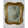 ANTICA SPECCHIERA VASSOIO CORNICE DORATA 1800 SPECCHIO LEGNO FOGLIA ORO DECORO