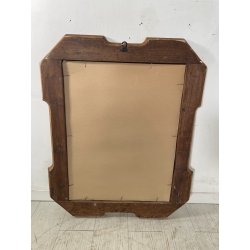 ANTICA SPECCHIERA VASSOIO CORNICE DORATA 1800 SPECCHIO LEGNO FOGLIA ORO DECORO