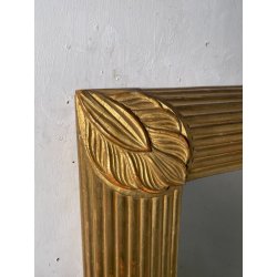 ANTICA GRANDE SPECCHIERA VASSOIO CORNICE DORATA 1700 SPECCHIO LEGNO FOGLIA ORO