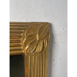 ANTICA GRANDE SPECCHIERA VASSOIO CORNICE DORATA 1700 SPECCHIO LEGNO FOGLIA ORO