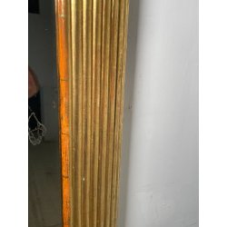 ANTICA GRANDE SPECCHIERA VASSOIO CORNICE DORATA 1700 SPECCHIO LEGNO FOGLIA ORO