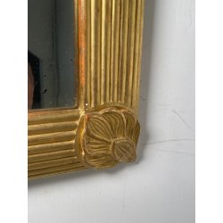 ANTICA GRANDE SPECCHIERA VASSOIO CORNICE DORATA 1700 SPECCHIO LEGNO FOGLIA ORO