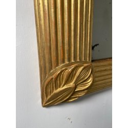 ANTICA GRANDE SPECCHIERA VASSOIO CORNICE DORATA 1700 SPECCHIO LEGNO FOGLIA ORO