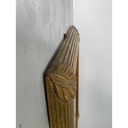 ANTICA GRANDE SPECCHIERA VASSOIO CORNICE DORATA 1700 SPECCHIO LEGNO FOGLIA ORO