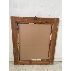 ANTICA GRANDE SPECCHIERA VASSOIO CORNICE DORATA 1700 SPECCHIO LEGNO FOGLIA ORO