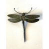 PICCOLA SCULTURA BRONZO PATINA FIGURA LIBELLULA BESTIARIO ANIMALIER FINE '800