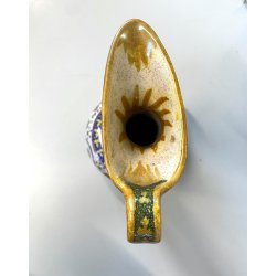 BROCCA VERSATOIO CERAMICA LUSTRO PERUGIA Gualdo Tadino DECORO FIGURE DAMA 35cm/h